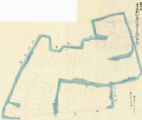 高太郎村本村分字二本栁全図