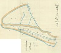 佐賀郡大中島村之内字與助搦字外弥左エ門字八人搦字新搦全図