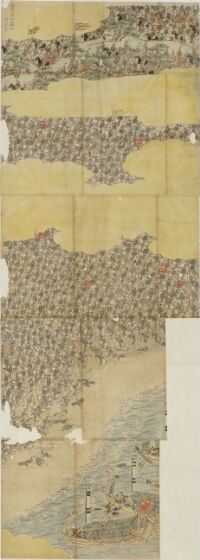 朝鮮蔚山攻城図(第一図1扇部分)