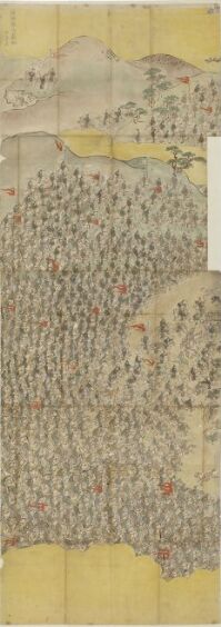 朝鮮蔚山攻城図(第一図4扇部分)