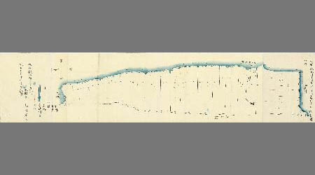 佐賀県肥前国佐賀郡江上村之内字四本杉全図
