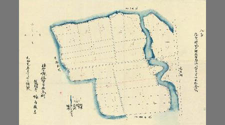 佐賀県肥前国佐賀郡江上村之内字四本杉全図