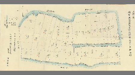 佐賀県肥前国佐賀郡新郷村之内字三本柳全図