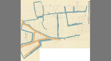 高太郎村本村分字三本松字八反野搦全図