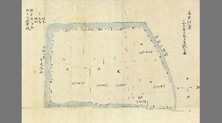 為重村之内字竜王屋敷全図