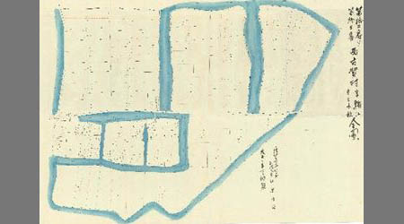 西古賀村字鰡江字三本松全図