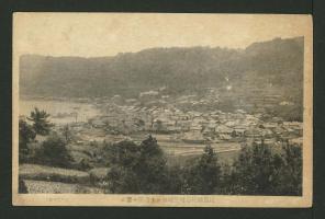 佐賀県佐志村黒崎山より唐房を望む