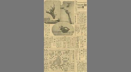 新聞切抜(紙名不明) 初秋の生花 1枚