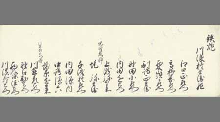 鍋嶋内記組内川浪権兵衛組着到